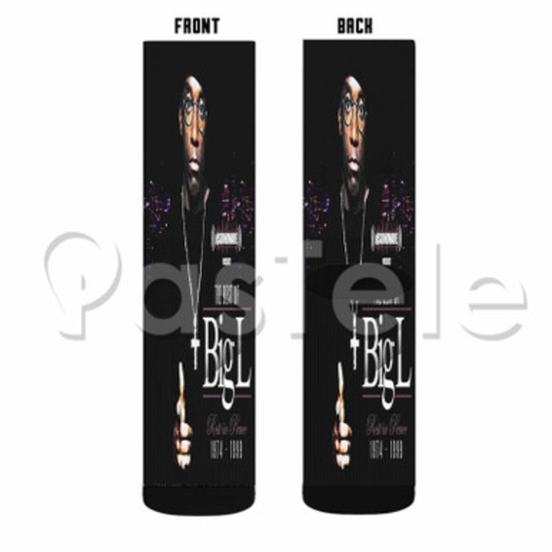 Big L Custom Sublimation Printed Socks Polyester Acrylic Nylon Spandex