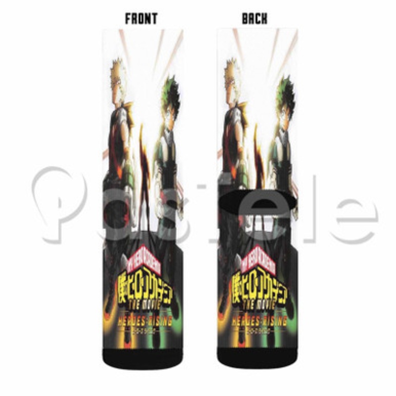 Boku No Hero Academia Heroes Rising Custom Sublimation Printed Socks Polyester Acrylic Nylon Spandex