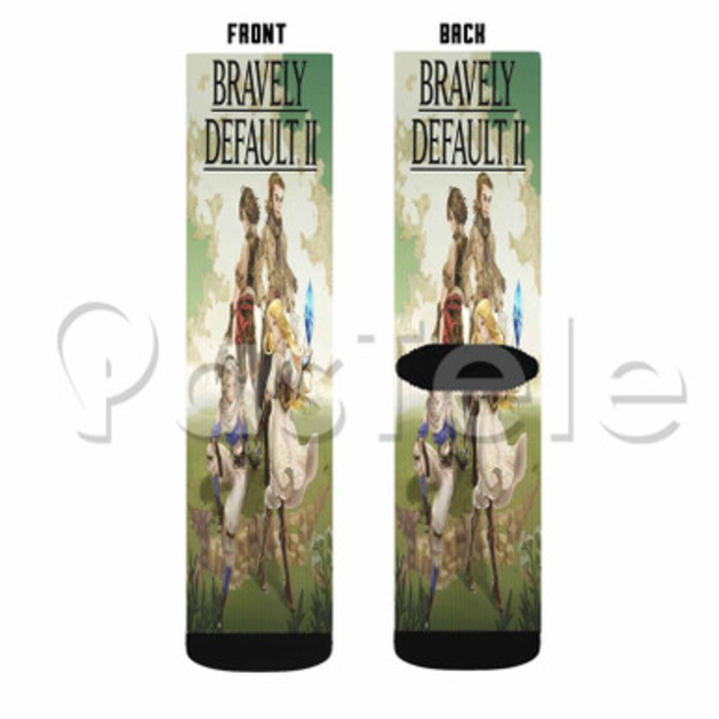 Bravely Default II Custom Sublimation Printed Socks Polyester Acrylic Nylon Spandex