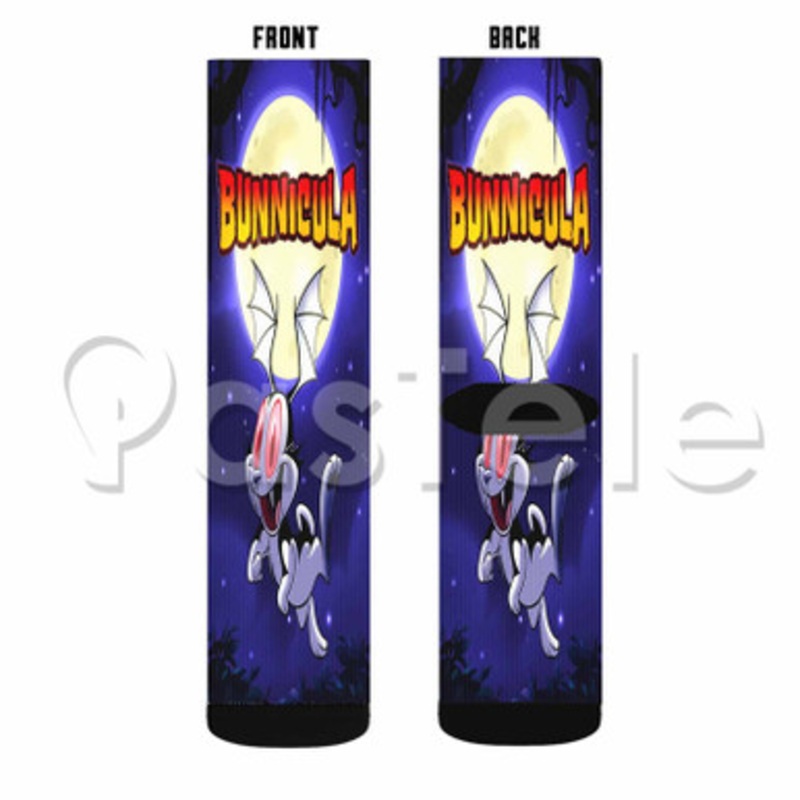 Bunnicula Custom Sublimation Printed Socks Polyester Acrylic Nylon Spandex