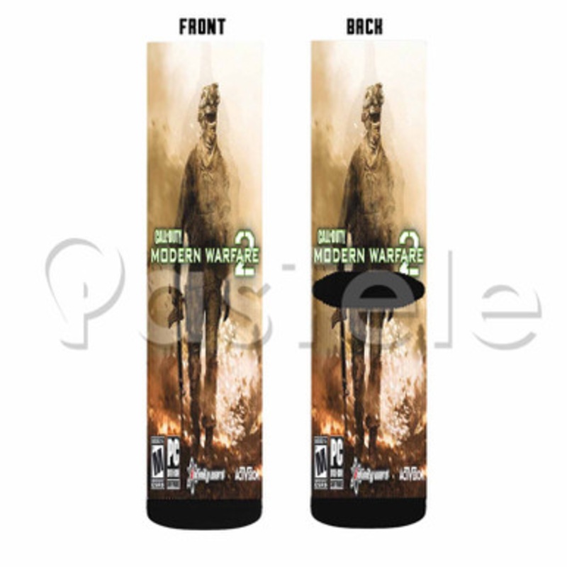 Call of Duty Modern Warfare 2 Custom Sublimation Printed Socks Polyester Acrylic Nylon Spandex