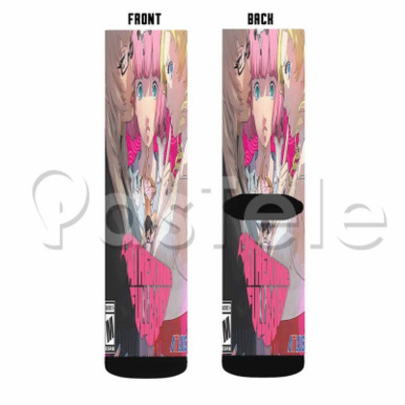 Catherine Full Body Custom Sublimation Printed Socks Polyester Acrylic Nylon Spandex