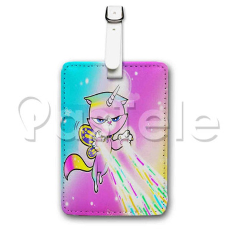 kitty unicorn Custom Personalized Luggage Tags PU Leather Travel Baggage Name ID Labels