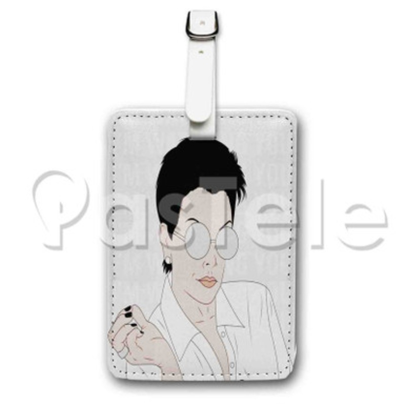 Kris Jenner I m Watching You Custom Personalized Luggage Tags PU Leather Travel Baggage Name ID Labels