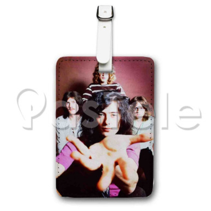 Led Zeppelin Custom Personalized Luggage Tags PU Leather Travel Baggage Name ID Labels