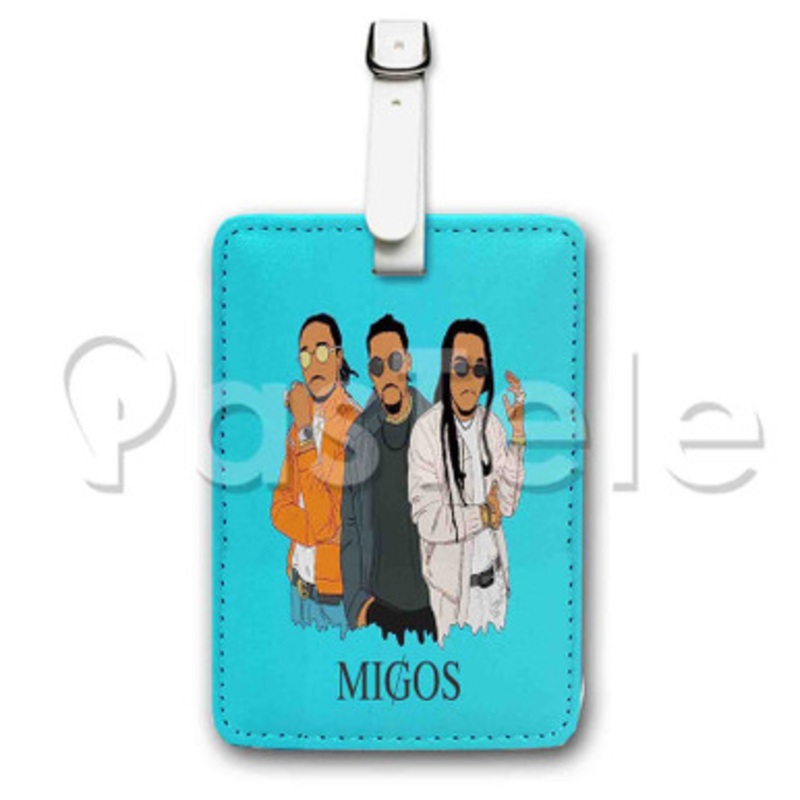 Migos Custom Personalized Luggage Tags PU Leather Travel Baggage Name ID Labels
