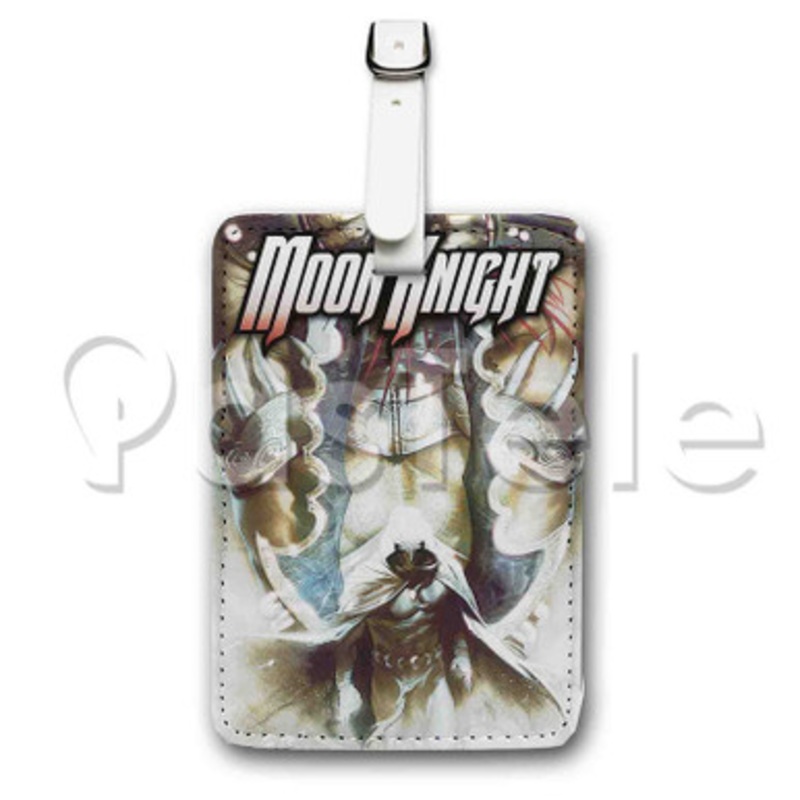Moon Knight Marvel Custom Personalized Luggage Tags PU Leather Travel Baggage Name ID Labels