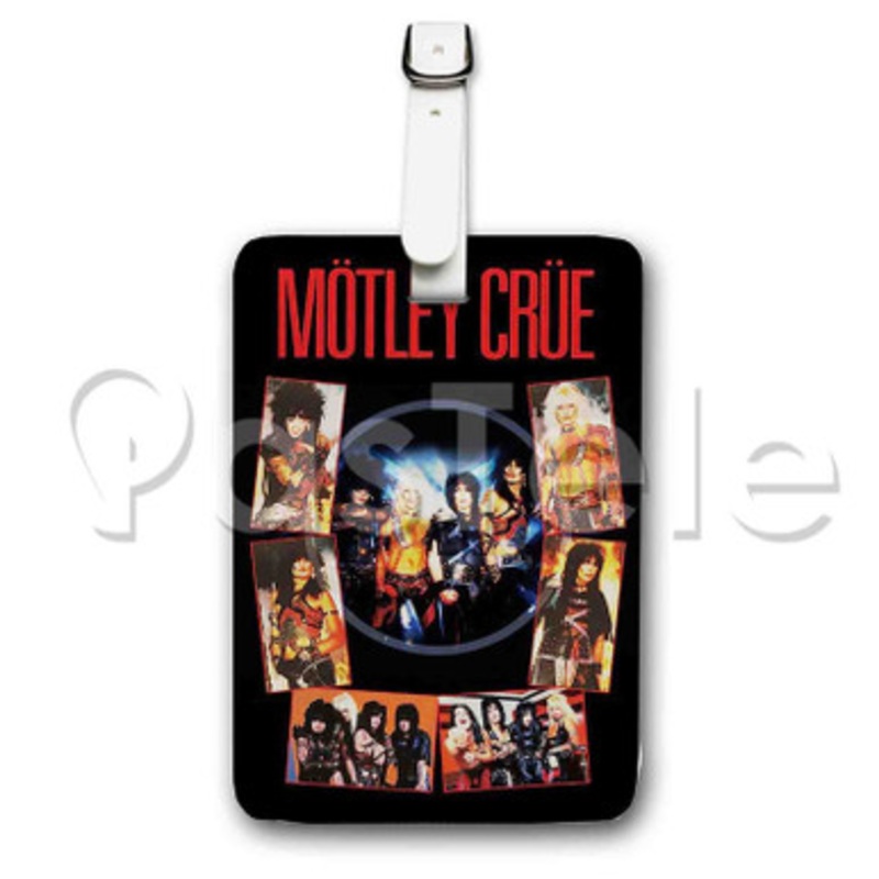 Motley Crue Shout At The Devil Custom Personalized Luggage Tags PU Leather Travel Baggage Name ID Labels