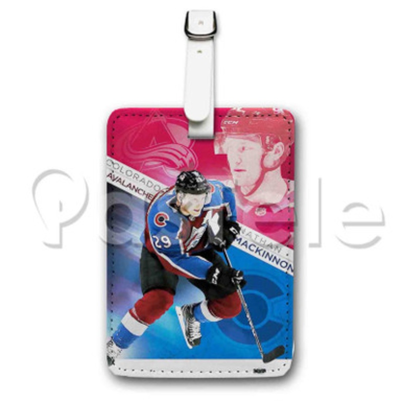 Nathan Mac Kinnon Colorado Avalanche NHL Custom Personalized Luggage Tags PU Leather Travel Baggage Name ID Labels