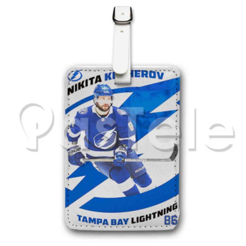 Nikita Kucherov Tampa Bay Lightning NHL Custom Personalized Luggage Tags PU Leather Travel Baggage Name ID Labels