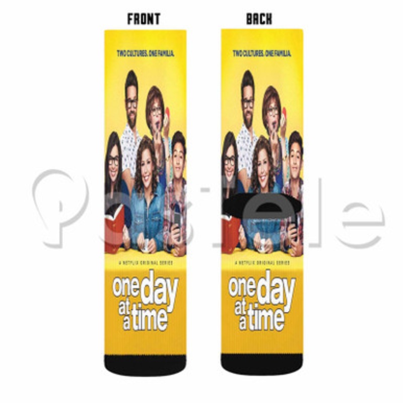 One Day At a Time Custom Sublimation Printed Socks Polyester Acrylic Nylon Spandex