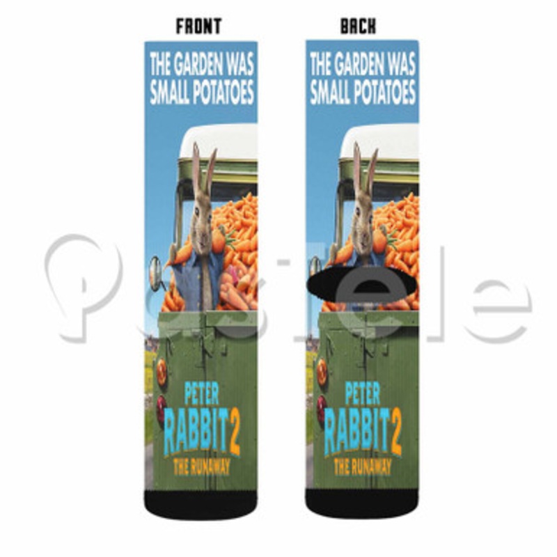 Peter Rabbit 2 The Runaway Custom Sublimation Printed Socks Polyester Acrylic Nylon Spandex
