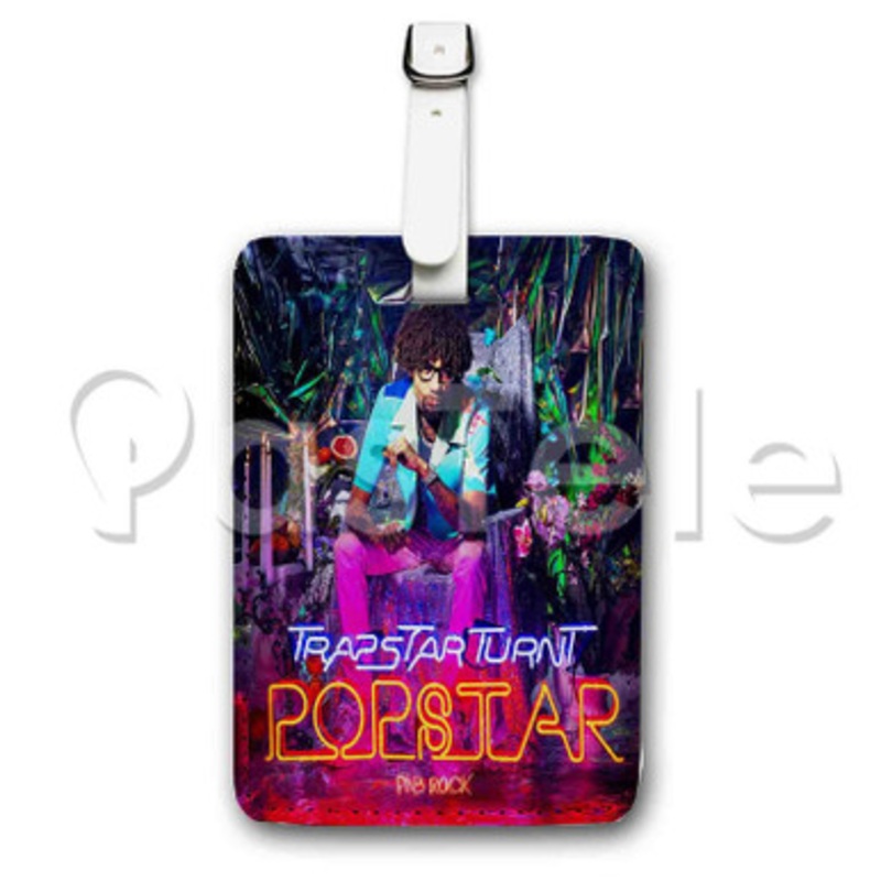 Pn B Rock Trapstar Turnt Popstar Custom Personalized Luggage Tags PU Leather Travel Baggage Name ID Labels