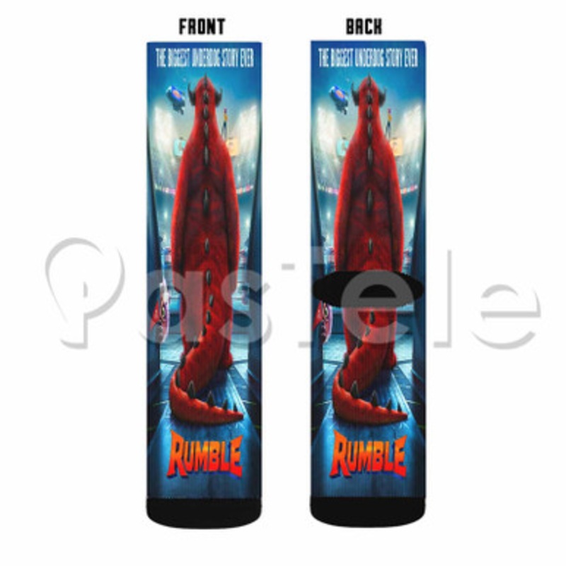 Rumble Custom Sublimation Printed Socks Polyester Acrylic Nylon Spandex