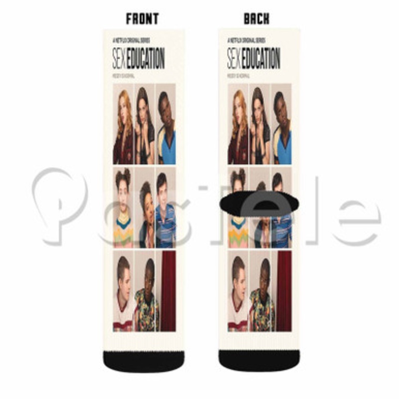 Sex Education Custom Sublimation Printed Socks Polyester Acrylic Nylon Spandex