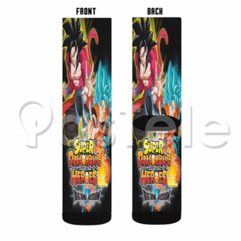 Super Dragon Ball Heroes Big Bang Custom Sublimation Printed Socks Polyester Acrylic Nylon Spandex