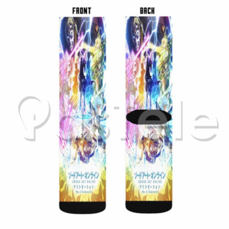 Sword Art Online Alicization War of Underworld Custom Sublimation Printed Socks Polyester Acrylic Ny
