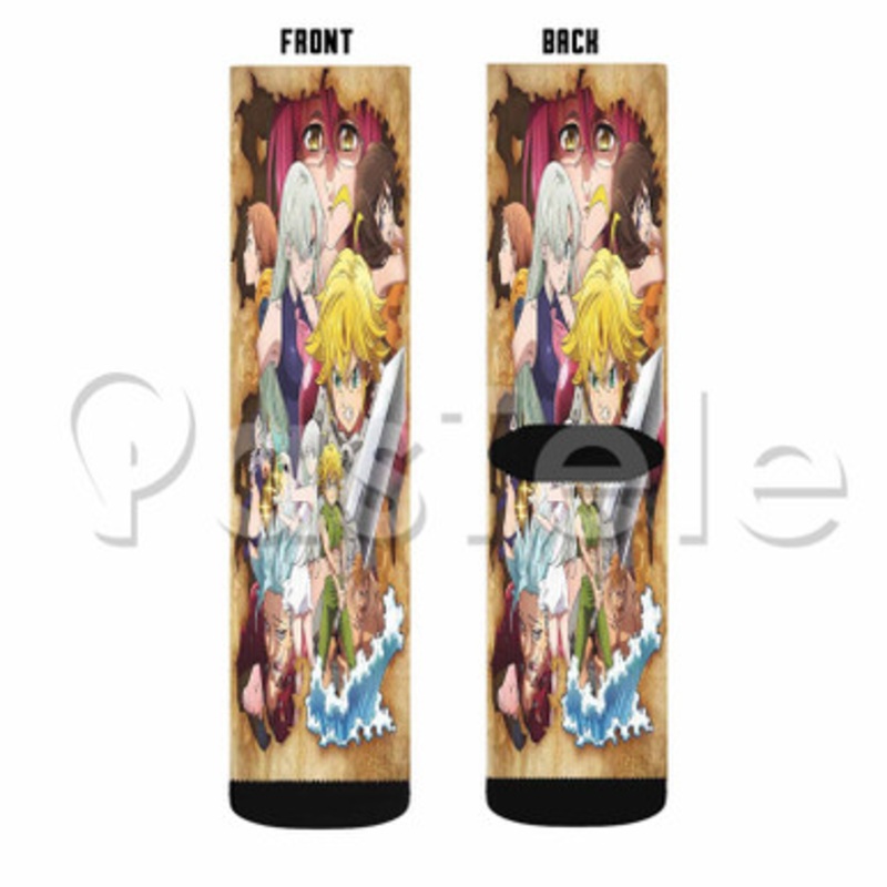 The Seven Deadly Sins Wrath of The Gods Custom Sublimation Printed Socks Polyester Acrylic Nylon Spa