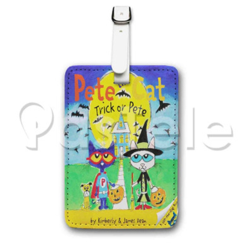 Trick or Pete Custom Personalized Luggage Tags PU Leather Travel Baggage Name ID Labels