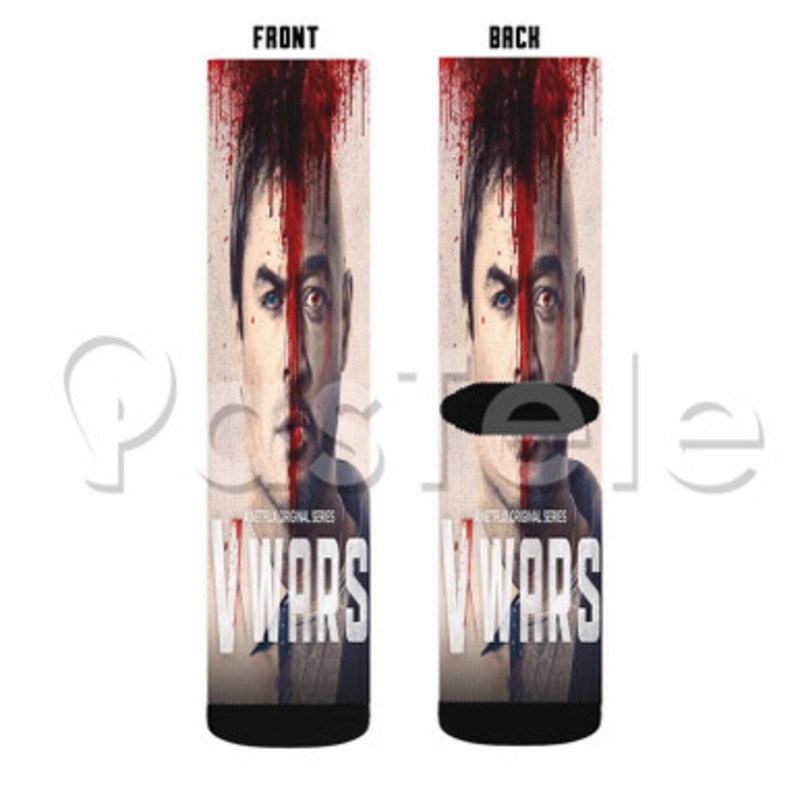 V Wars Custom Sublimation Printed Socks Polyester Acrylic Nylon Spandex