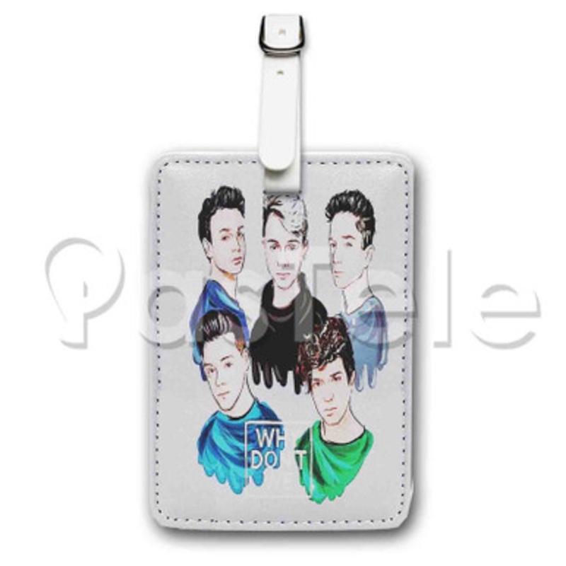 Why Don t We 2 Custom Personalized Luggage Tags PU Leather Travel Baggage Name ID Labels