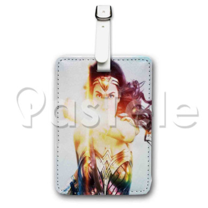 wonder woman Custom Personalized Luggage Tags PU Leather Travel Baggage Name ID Labels
