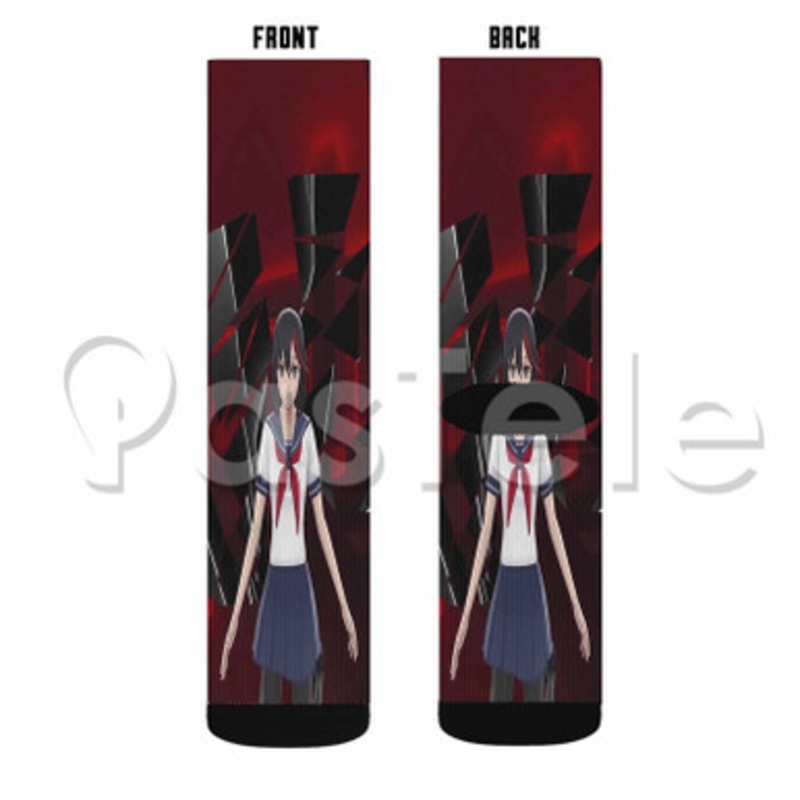 Yandere Simulator Custom Sublimation Printed Socks Polyester Acrylic Nylon Spandex
