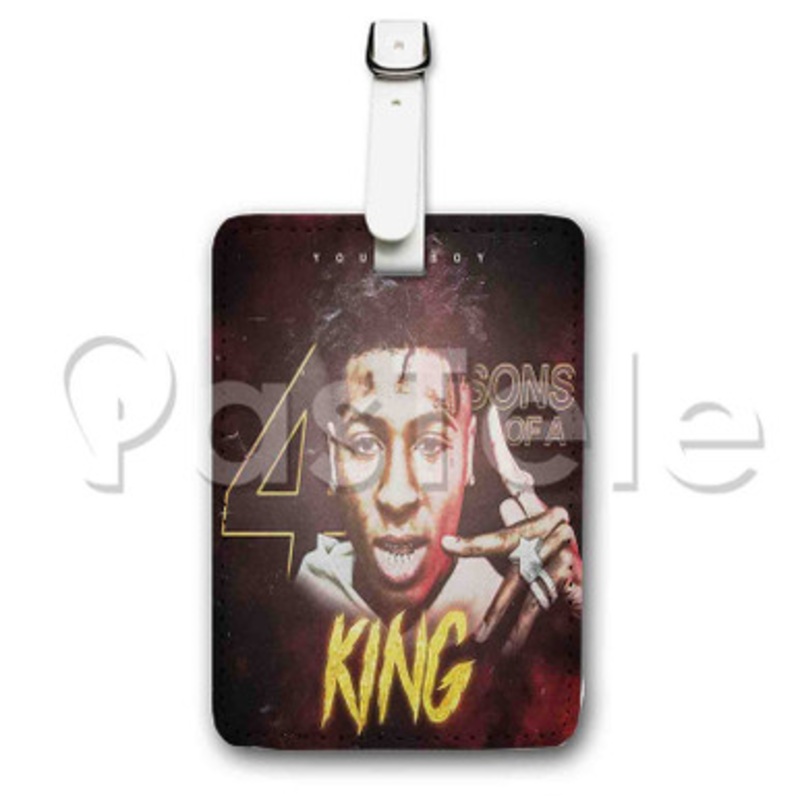 Youngboy Never Broke Again 4 Sons of a King Custom Personalized Luggage Tags PU Leather Travel Baggage Name ID Labels