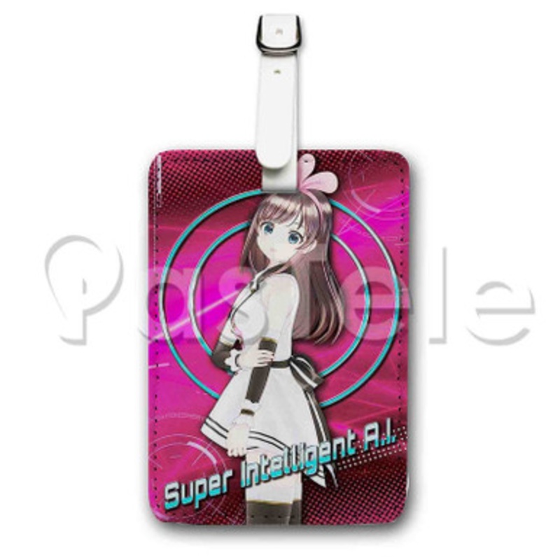 Kizuna Ai Custom Personalized Luggage Tags PU Leather Travel Baggage Name ID Labels