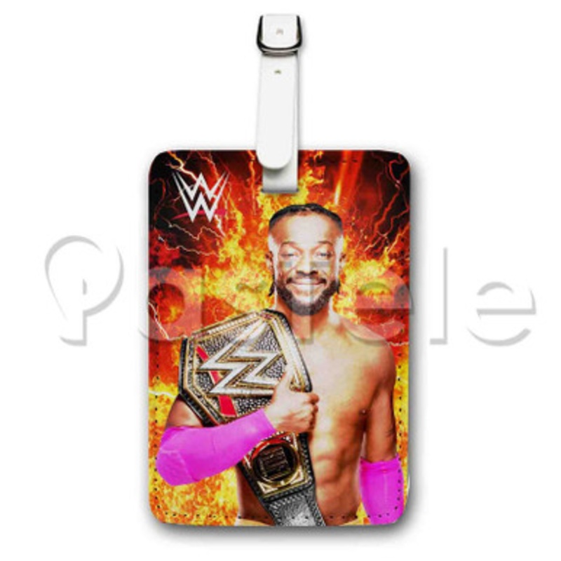 Kofi Kingston WWE Custom Personalized Luggage Tags PU Leather Travel Baggage Name ID Labels