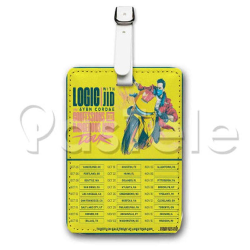 Logic YBN Cordae Schedule Custom Personalized Luggage Tags PU Leather Travel Baggage Name ID Labels