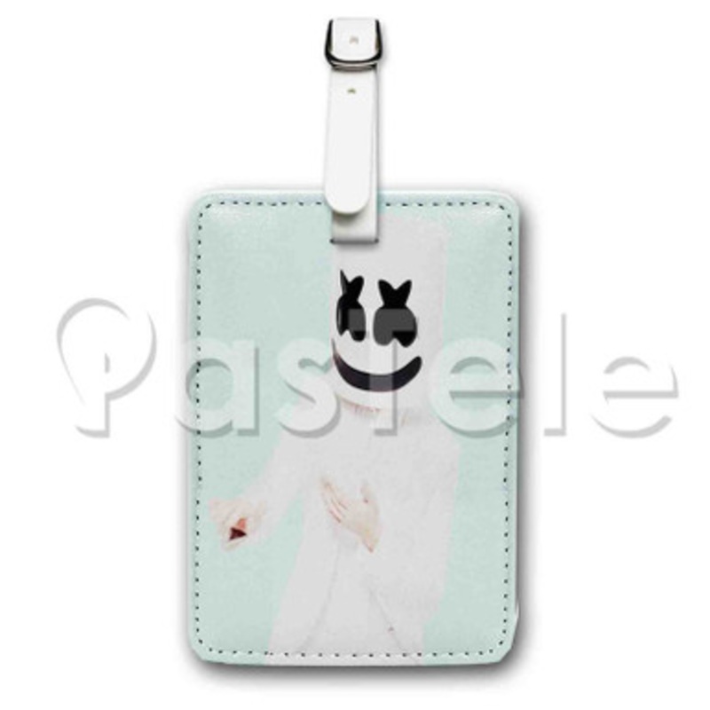 marshmello Custom Personalized Luggage Tags PU Leather Travel Baggage Name ID Labels