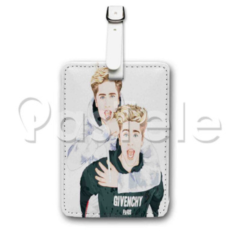Martinez Twins Custom Personalized Luggage Tags PU Leather Travel Baggage Name ID Labels