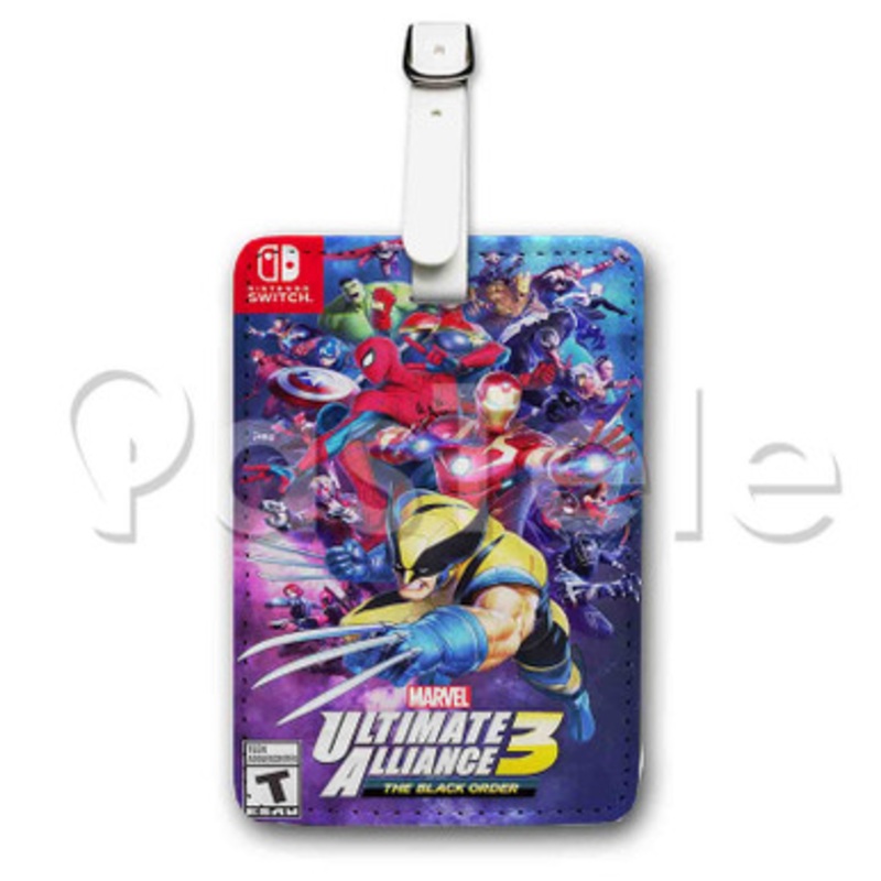Marvel Ultimate Alliance 3 The Black Order Custom Personalized Luggage Tags PU Leather Travel Baggage Name ID Labels
