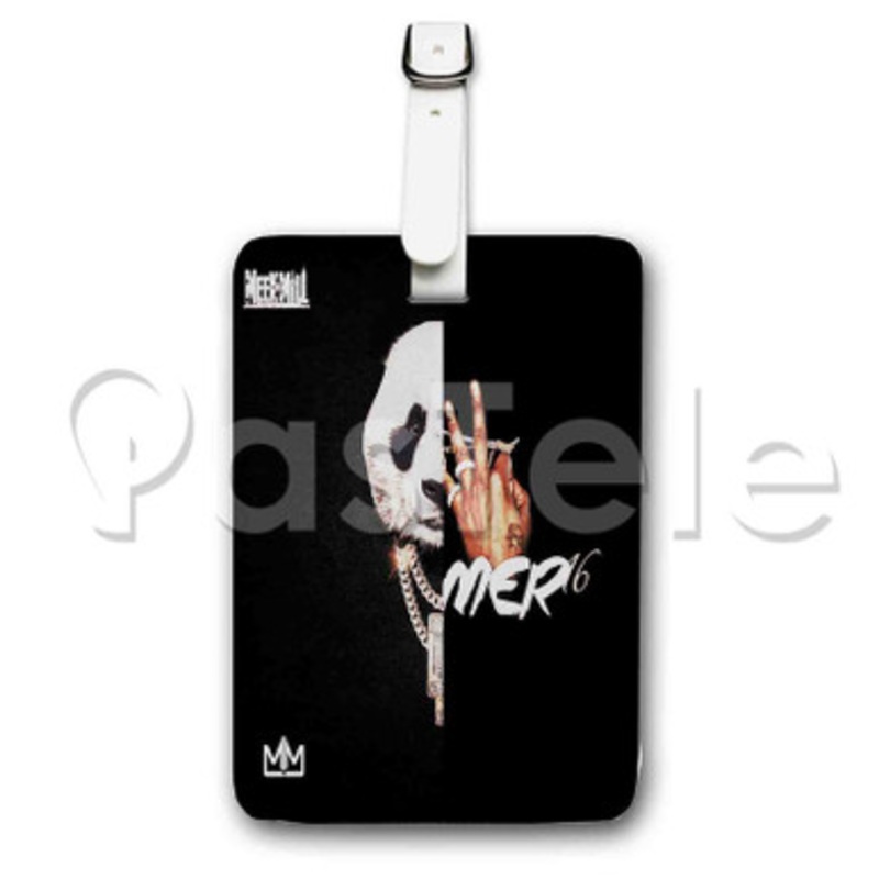Meek Mill Panda Rap Custom Personalized Luggage Tags PU Leather Travel Baggage Name ID Labels