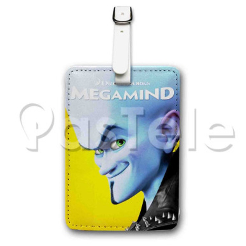 Megamind Custom Personalized Luggage Tags PU Leather Travel Baggage Name ID Labels