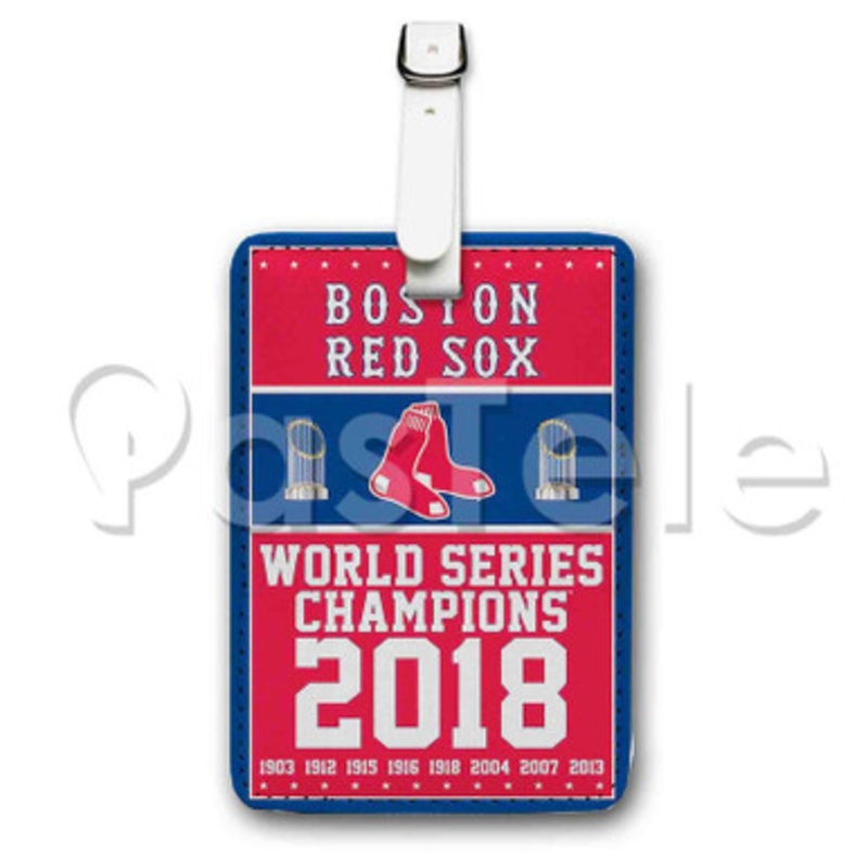 MLB Boston Red Sox Champions Custom Personalized Luggage Tags PU Leather Travel Baggage Name ID Labels
