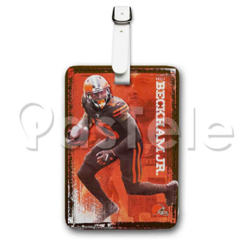 Odell Beckham Jr Cleveland Browns NFL Custom Personalized Luggage Tags PU Leather Travel Baggage Name ID Labels