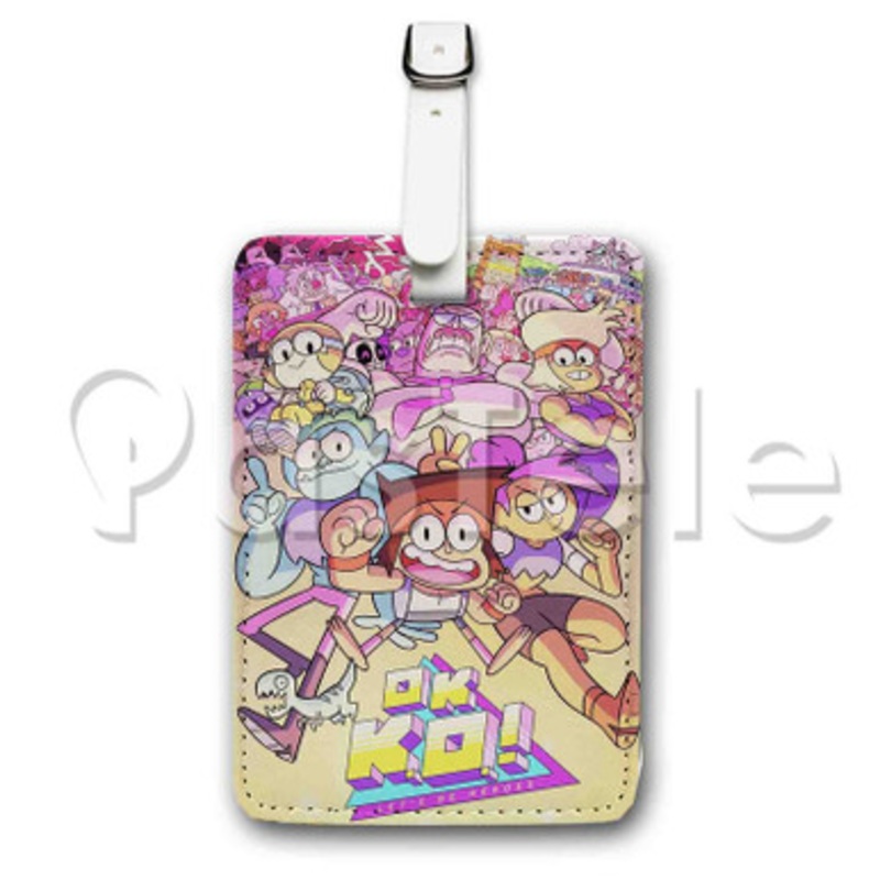 OK KO Let s Be Heroes Custom Personalized Luggage Tags PU Leather Travel Baggage Name ID Labels