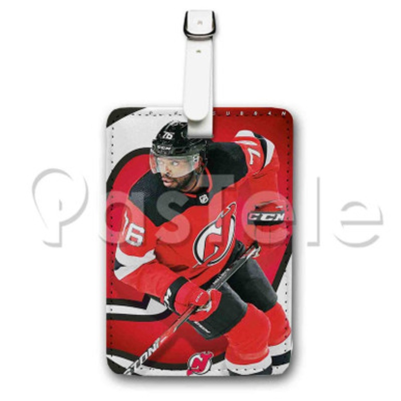 P K Subban New Jersey Devils NHL Custom Personalized Luggage Tags PU Leather Travel Baggage Name ID Labels