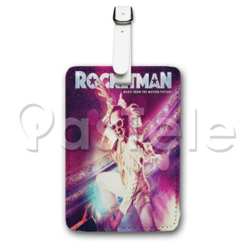 Taron Egerton Rocketman Custom Personalized Luggage Tags PU Leather Travel Baggage Name ID Labels