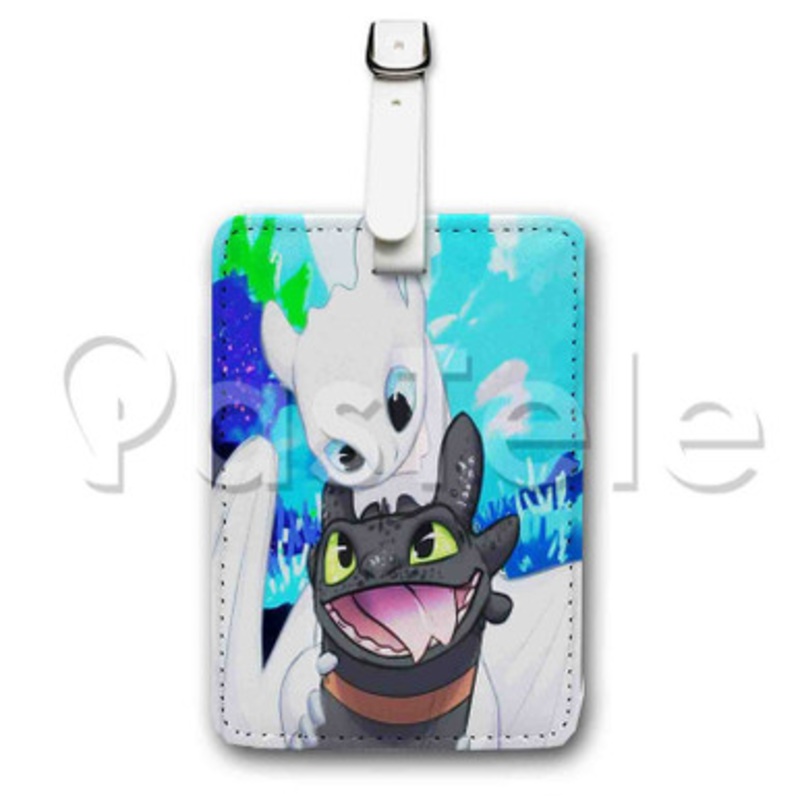 Toothless and Lightfury Custom Personalized Luggage Tags PU Leather Travel Baggage Name ID Labels