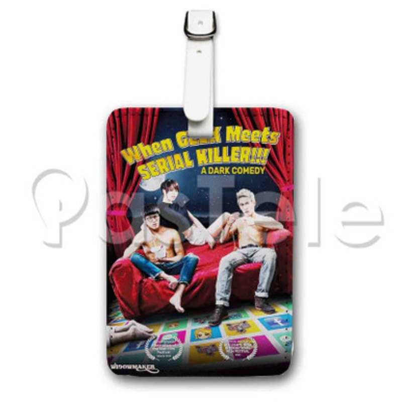 When Geek Meets Serial Killer Custom Personalized Luggage Tags PU Leather Travel Baggage Name ID Labels