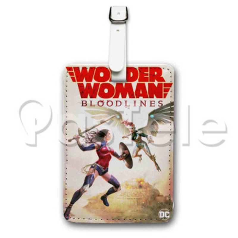 Wonder Woman Bloodlines Custom Personalized Luggage Tags PU Leather Travel Baggage Name ID Labels