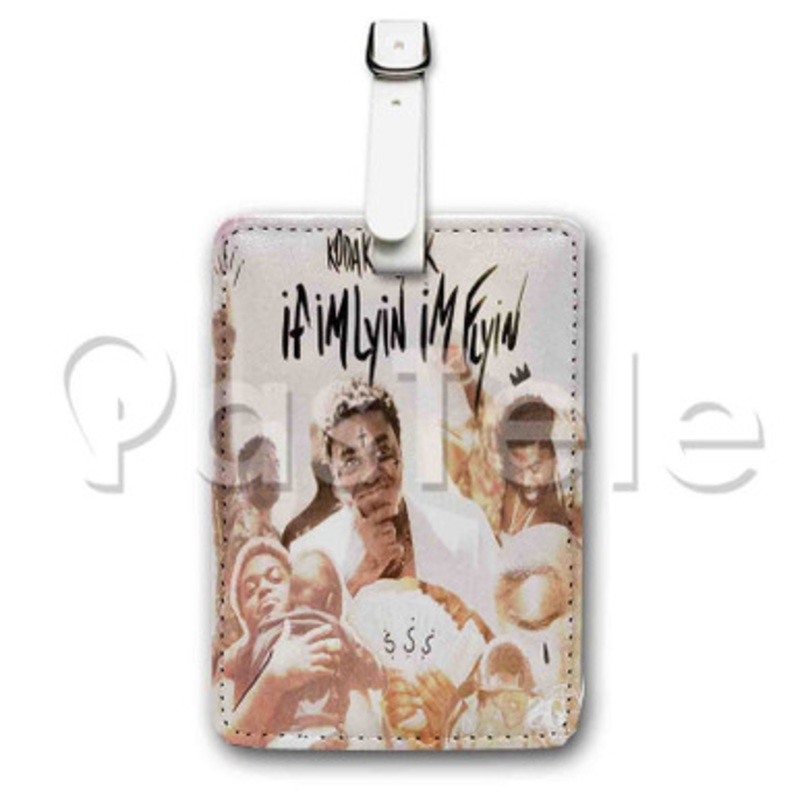 Kodak Black If I m Lyin I m Flyin Custom Personalized Luggage Tags PU Leather Travel Baggage Name ID Labels