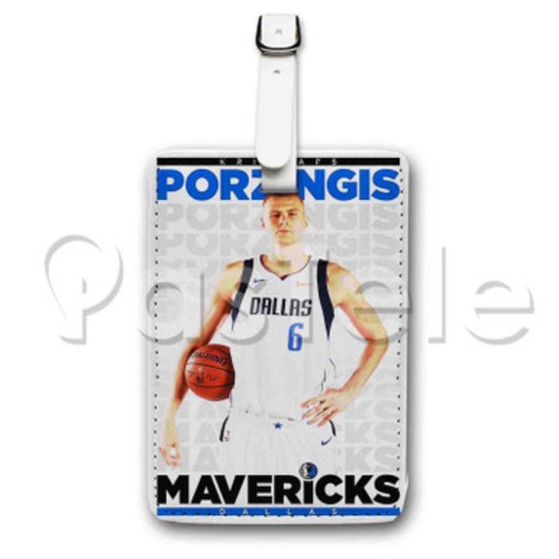 Kristaps Porzingis NBA Dallas Mavericks Custom Personalized Luggage Tags PU Leather Travel Baggage Name ID Labels