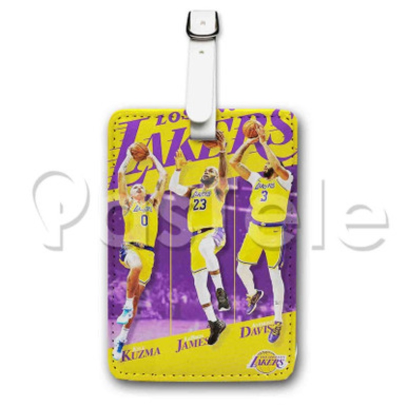 Los Angeles Lakers NBA Custom Personalized Luggage Tags PU Leather Travel Baggage Name ID Labels