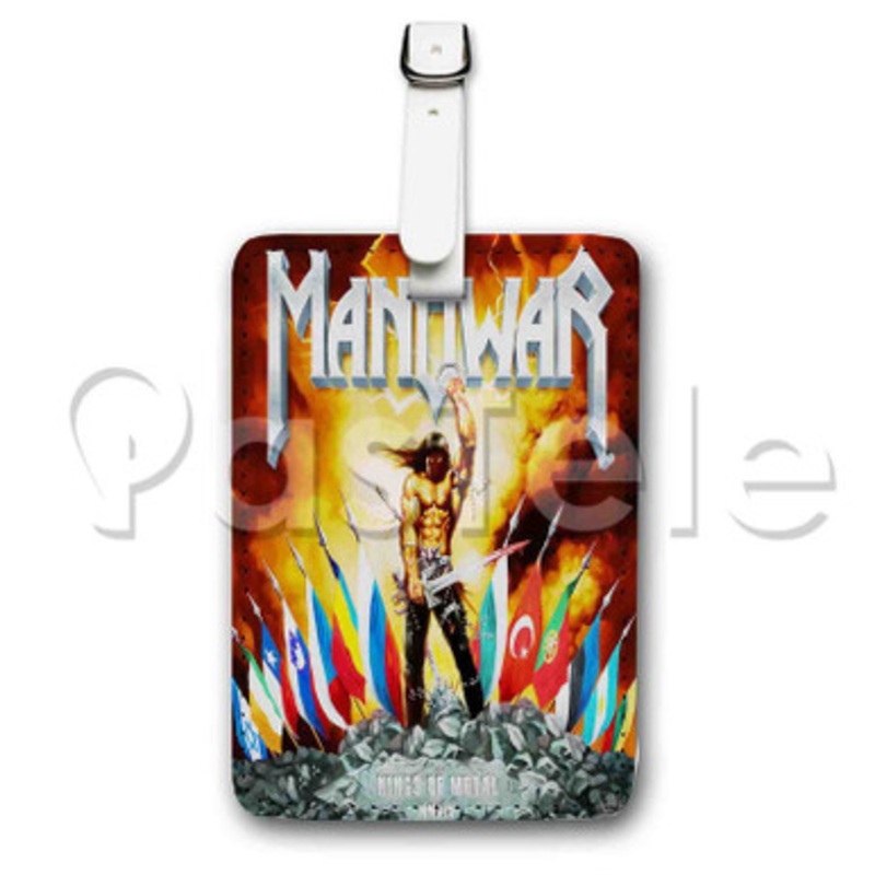 Manowar Kings Of Metal Custom Personalized Luggage Tags PU Leather Travel Baggage Name ID Labels