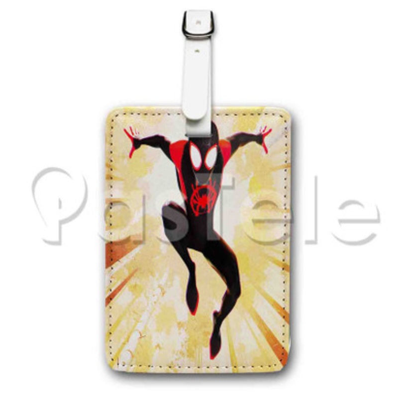 Marvel Spider Man Into the Spider Verse Custom Personalized Luggage Tags PU Leather Travel Baggage Name ID Labels