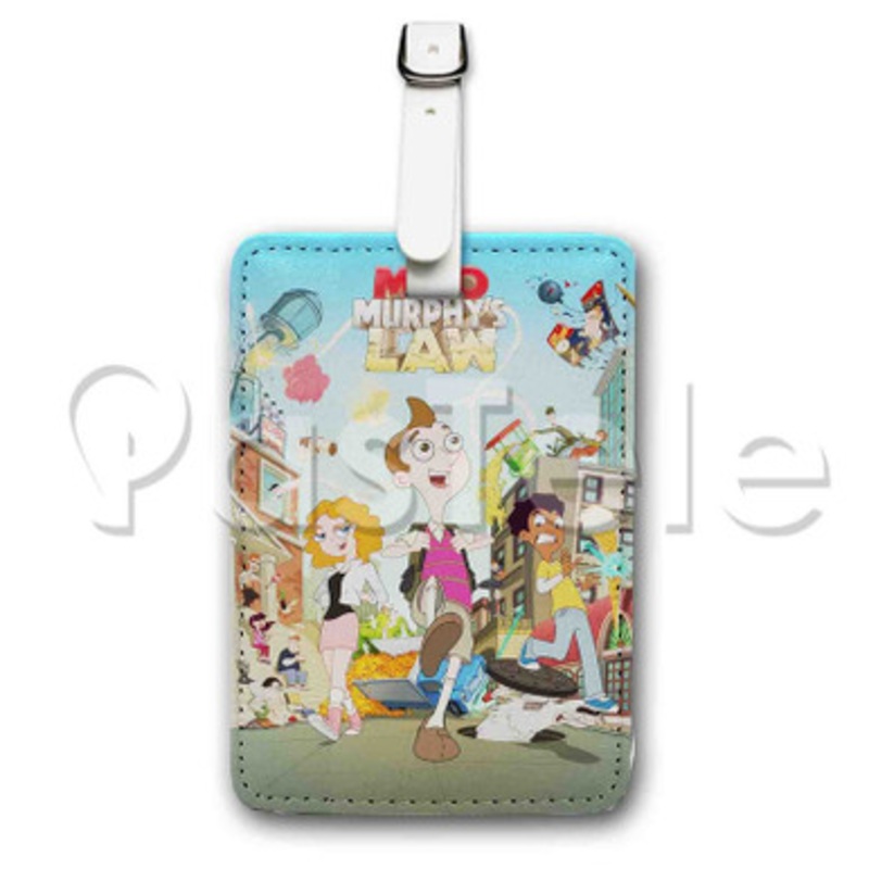 Milo Murphy s Law Custom Personalized Luggage Tags PU Leather Travel Baggage Name ID Labels